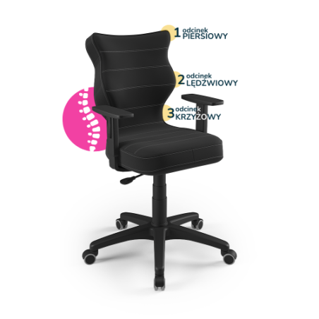 Krzesełko młodzieżowe (wzrost 146-176,5) Duo antracyt (Velvet)