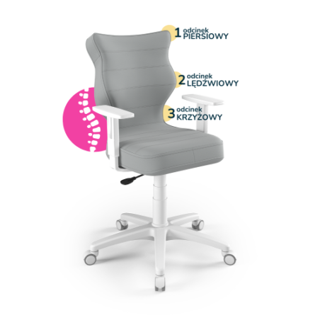 Krzesełko młodzieżowe (wzrost 146-176,5) Duo szary (Velvet)