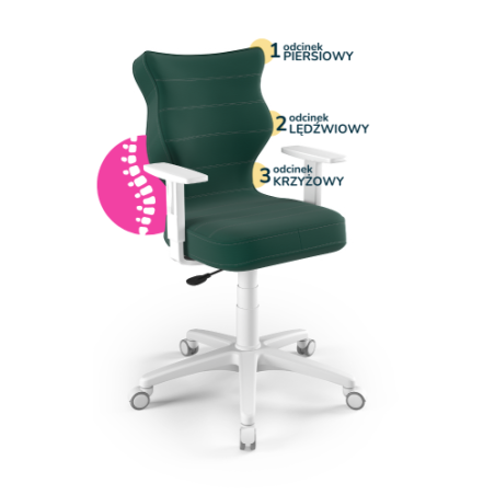 Krzesełko młodzieżowe (wzrost 146-176,5) Duo zielony (Velvet)