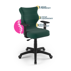 Krzesełko młodzieżowe (wzrost 146-176,5) Duo zielony (Velvet)