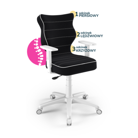 Krzesełko młodzieżowe (wzrost 146-176,5) Duo czarny (Jasmine)