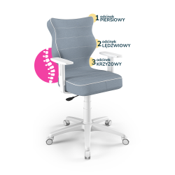 Krzesełko młodzieżowe (wzrost 146-176,5) Duo niebieski (Jasmine)