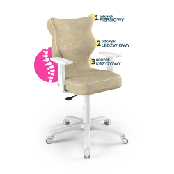 Krzesełko młodzieżowe (wzrost 146-176,5) Duo beżowy (Visto)