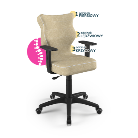 Krzesełko młodzieżowe (wzrost 146-176,5) Duo beżowy (Visto)