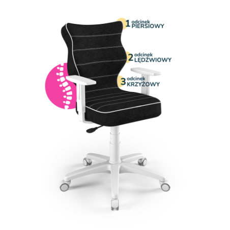 Krzesełko młodzieżowe (wzrost 146-176,5) Duo czarny (Visto)