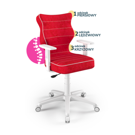 Krzesełko młodzieżowe (wzrost 146-176,5) Duo czerwony (Visto)