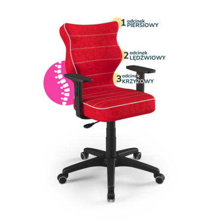 Krzesełko młodzieżowe (wzrost 146-176,5) Duo czerwony (Visto)