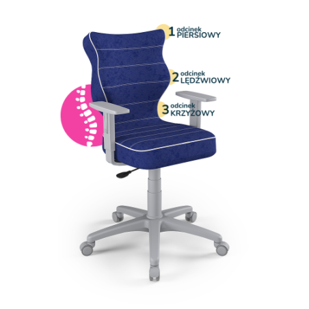 Krzesełko młodzieżowe (wzrost 146-176,5) Duo niebieski (Visto)