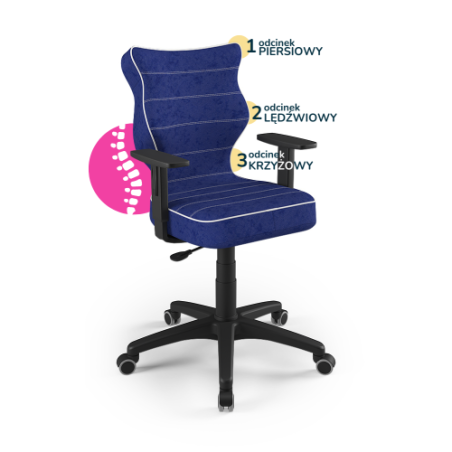 Krzesełko młodzieżowe (wzrost 146-176,5) Duo niebieski (Visto)