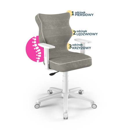 Krzesełko młodzieżowe (wzrost 146-176,5) Duo szary (Visto)