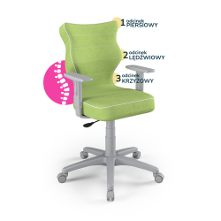 Krzesełko młodzieżowe (wzrost 146-176,5) Duo zielony (Visto)