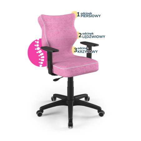 Krzesełko młodzieżowe (wzrost 146-176,5) Duo różowy (Visto)