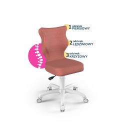 Krzesełko do biurka (wzrost 119-142) Petit różowy (Monolith)