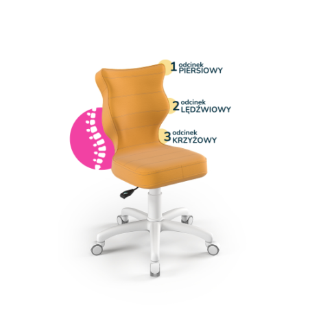 Krzesełko do biurka (wzrost 119-142) Petit żółty (Velvet)