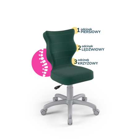 Krzesełko do biurka (wzrost 119-142) Petit zielony (Velvet)