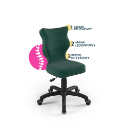 Krzesełko do biurka (wzrost 119-142) Petit zielony (Velvet)