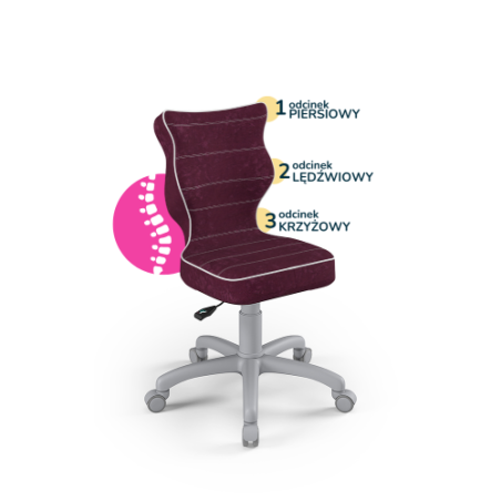 Krzesełko do biurka (wzrost 119-142) Petit fioletowy (Visto)