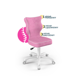 Krzesełko do biurka (wzrost 119-142) Petit różowy (Visto)