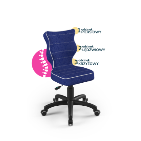 Krzesełko do biurka (wzrost 133-159) Petit niebieski (Visto)