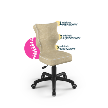 Krzesełko do biurka (wzrost 133-159) Petit beżowy (Visto)