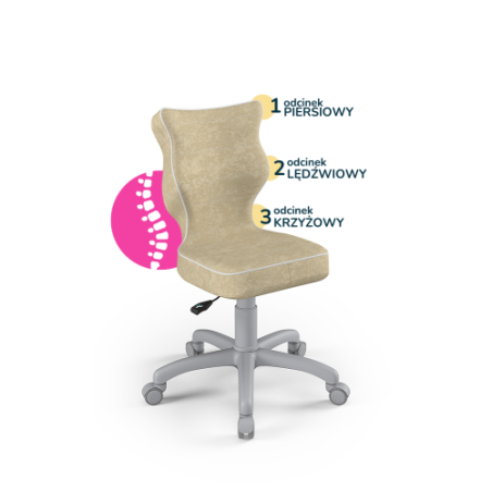 Krzesełko do biurka (wzrost 133-159) Petit beżowy (Visto)