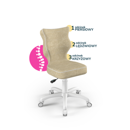 Krzesełko do biurka (wzrost 133-159) Petit beżowy (Visto)