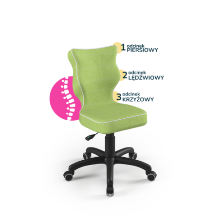 Krzesełko do biurka (wzrost 133-159) Petit zielony (Visto)