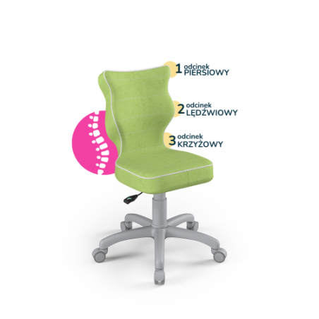 Krzesełko do biurka (wzrost 133-159) Petit zielony (Visto)