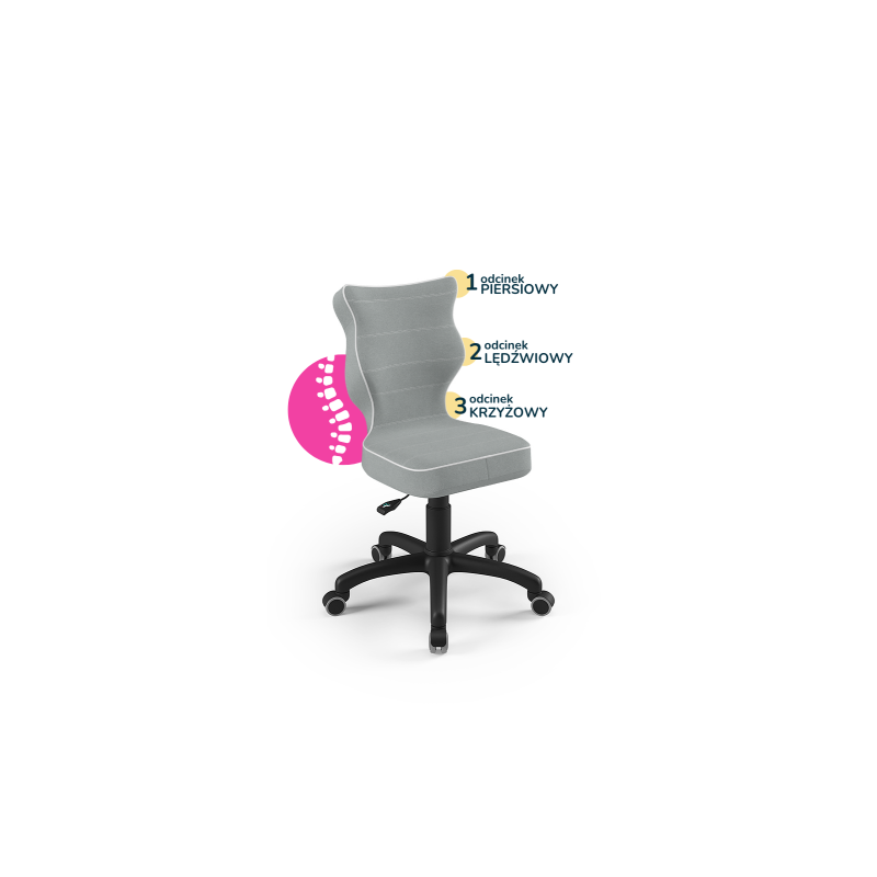Krzesełko do biurka (wzrost 133-159) Petit szary (Jasmine)
