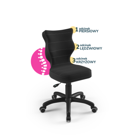 Krzesełko do biurka (wzrost 133-159) Petit antracyt (Velvet)