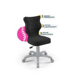 Krzesełko do biurka (wzrost 133-159) Petit antracyt (Velvet)