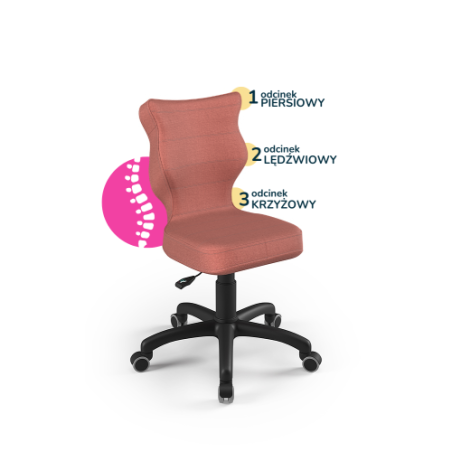 Krzesełko do biurka (wzrost 133-159) Petit różowy (Monolith)