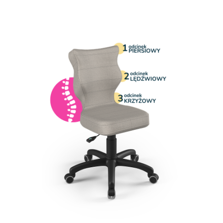 Krzesełko do biurka (wzrost 133-159) Petit szary (Monolith)