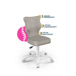 Krzesełko do biurka (wzrost 133-159) Petit szary (Monolith)