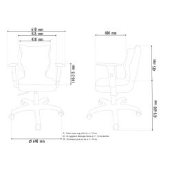 Krzesełko młodzieżowe (wzrost 146-176,5) Duo szary (Jasmine)