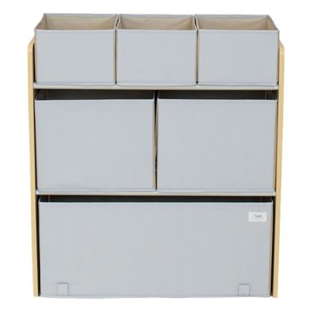 3 Sprouts Regał z Pojemnikami na Zabawki Gray