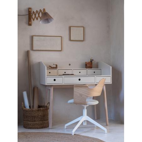 Wood Luck Design River Biurko Sekretarzyk Piaskowy Beż