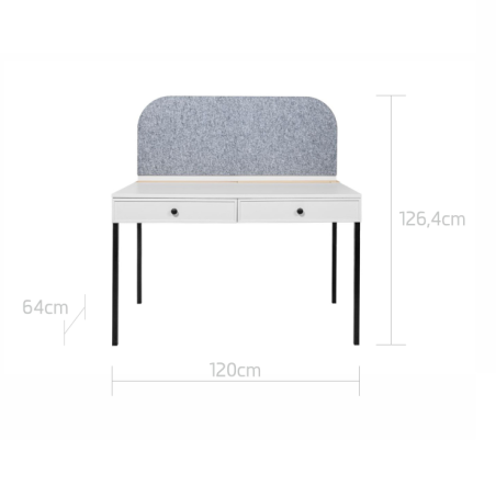 Bellamy Lumi Panel dźwiekochłonny do biurka