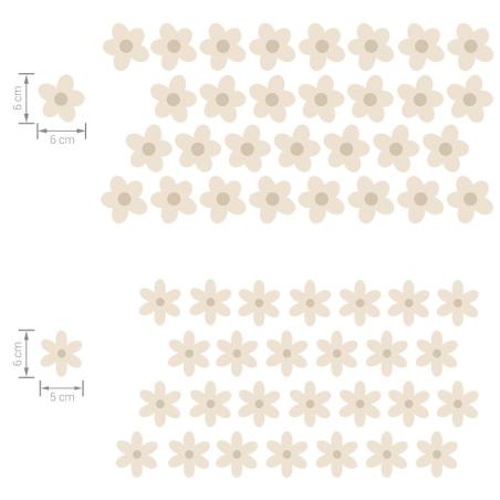 Pastelowe Love Naklejka Stokrotki I