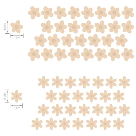 Pastelowe Love Naklejka Stokrotki II