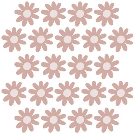 Pastelowe Love Naklejka Stokrotki IV