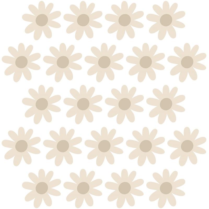 Pastelowe Love Naklejka Stokrotki V