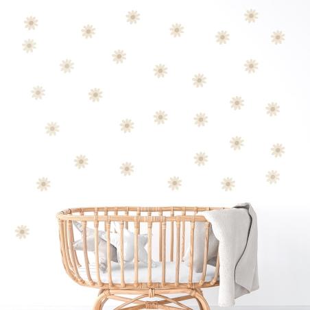 Pastelowe Love Naklejka Stokrotki V