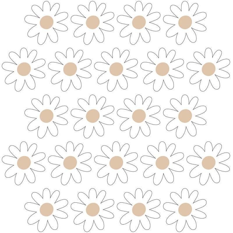 Pastelowe Love Naklejka Stokrotki VI