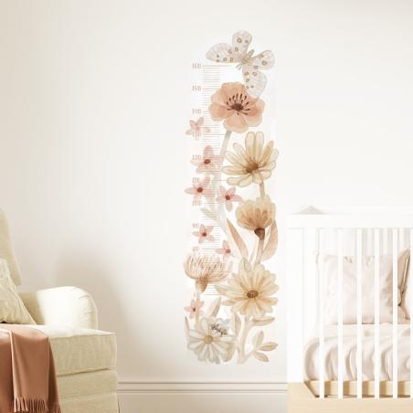 Pastelowe Love Naklejka Miarka Łąka