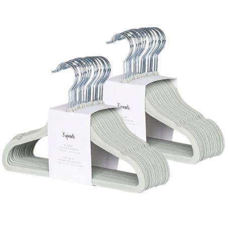 3 Sprouts Wieszaki Welurowe dla Dzieci Seafoam 15 szt.