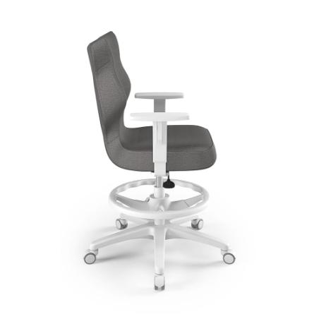 Krzesełko młodzieżowe (wzrost 146-176,5) Duo z podnóżkiem ciemny szary (Monolith)