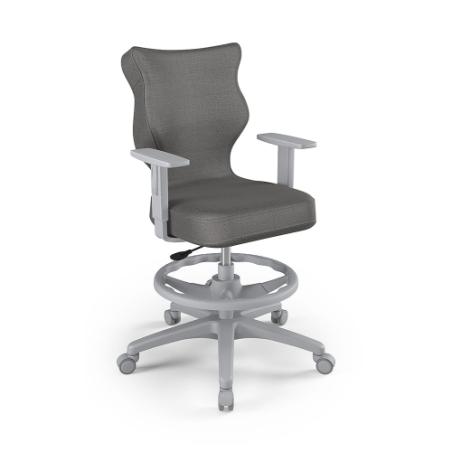 Krzesełko młodzieżowe (wzrost 146-176,5) Duo z podnóżkiem ciemny szary (Monolith)