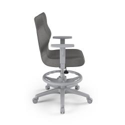 Krzesełko młodzieżowe (wzrost 146-176,5) Duo z podnóżkiem ciemny szary (Monolith)