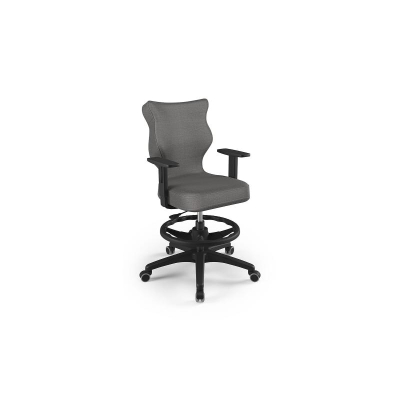 Krzesełko młodzieżowe (wzrost 146-176,5) Duo z podnóżkiem ciemny szary (Monolith)